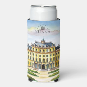  Vienna Austria Watercolor City Travel Memory Seltzer Can Cooler