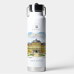 Vienna Austria Watercolor City Travel Memory Water Bottle