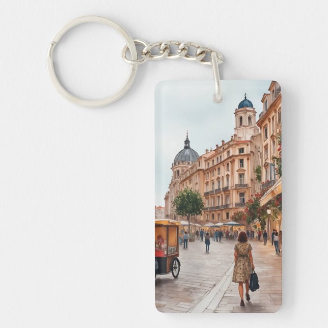 Vienna Austria Watercolor Keychain (Front)