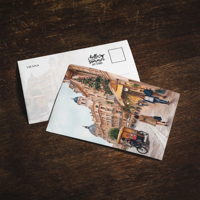 Vienna Austria Watercolor Postcard (Creator Uploaded)