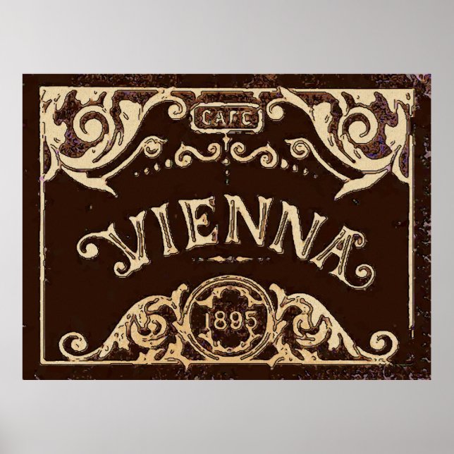 Vienna Cafe Sign Vintage (Front)