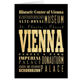 Vienna City of Austria Typography Art
