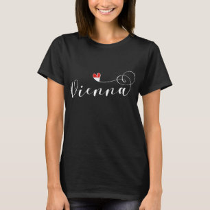 Vienna Flag In Heart, Austria T-Shirt