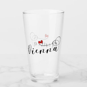 Vienna Flag In Heart, Austria, Viennese Glass
