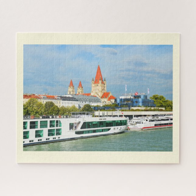 Vienna from the Danube Jigsaw Puzzle (Horizontal)