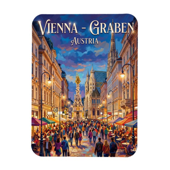 Vienna - Graben Austria Magnet (Vertical)
