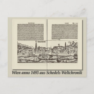 Vienna in 1493 - Schedl's world chronik Postcard