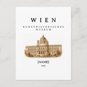 Vienna Kunsthistorisches Museum Name & Year Postcard