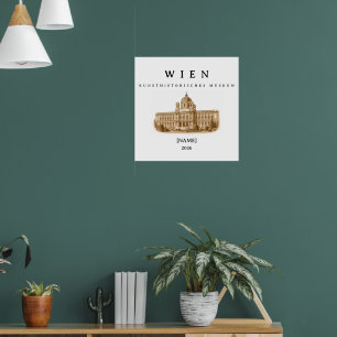 Vienna Kunsthistorisches Museum Name & Year Poster