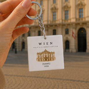 Vienna Palais Liechtenstein   Name & Year Key Ring