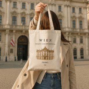 Vienna Palais Liechtenstein Name & Year Tote Bag