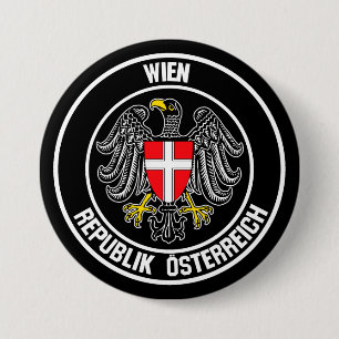 Vienna Round Emblem 7.5 Cm Round Badge