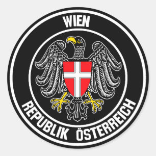 Vienna Round Emblem Classic Round Sticker