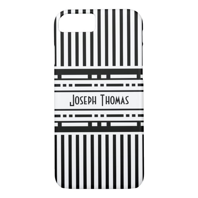 Vienna Secession Black and White Stripes Case-Mate iPhone Case (Back)