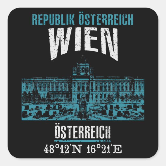 Vienna Square Sticker (Front)