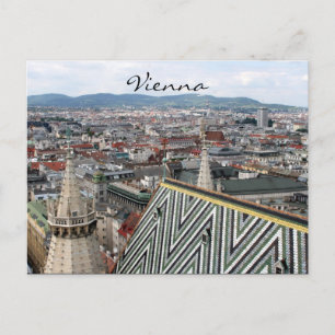 vienna st stephens roof postcard