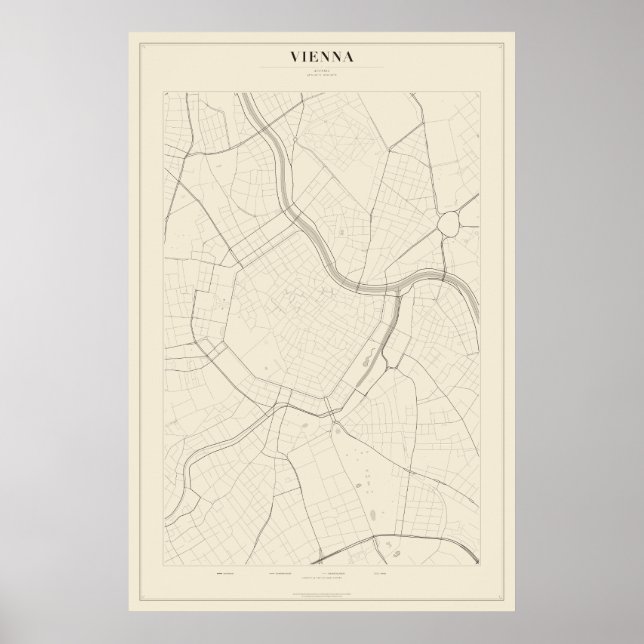 Vienna Street Map Poster (Front)
