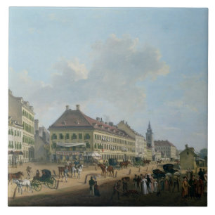 Vienna, the promenade, 1824 (oil on canvas) tile