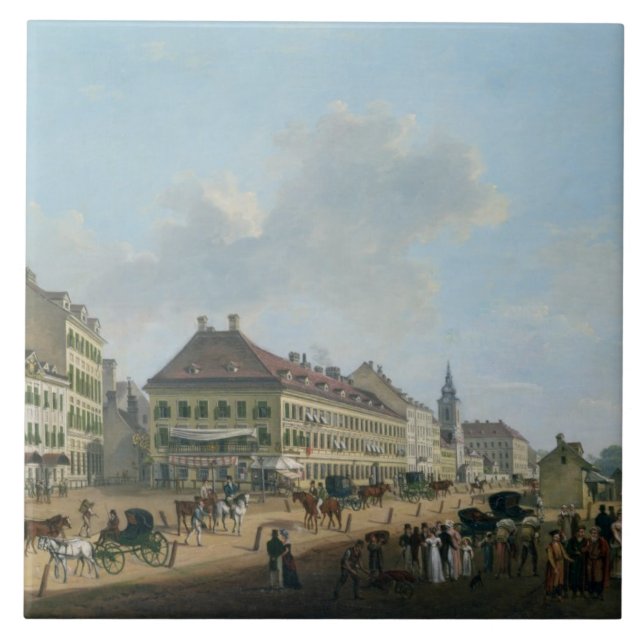 Vienna, the promenade, 1824 (oil on canvas) tile (Front)