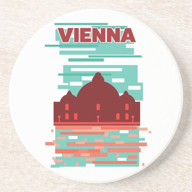  Vienna Travel poster Coaster (Front)