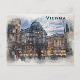 Vienna Vintage Tourism Travel Add Postcard