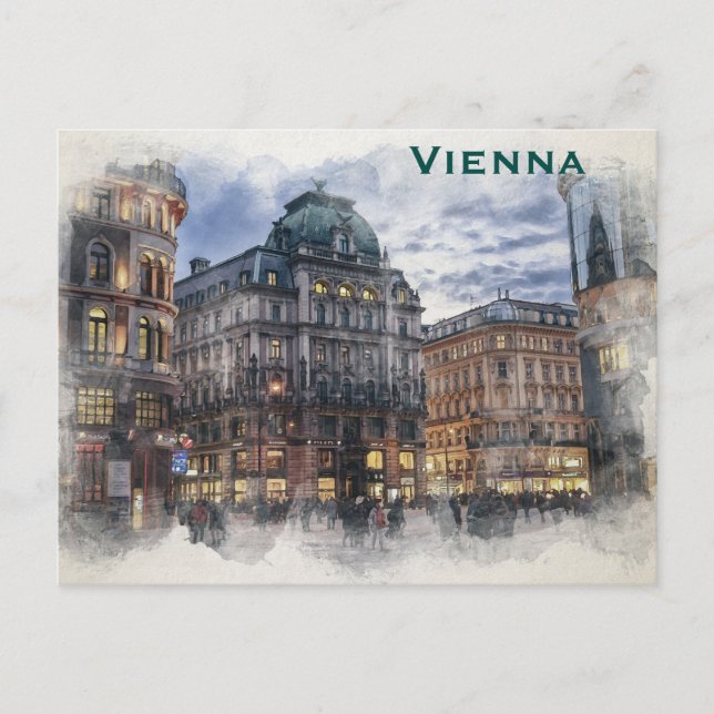 Vienna Vintage Tourism Travel Add Postcard (Front)