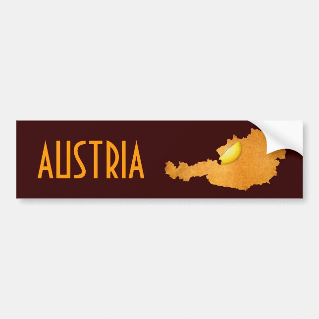 Viennese Schnitzel - Map Of Austria Bumper Sticker (Front)