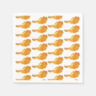 Viennese Schnitzel - Map Of Austria Napkin