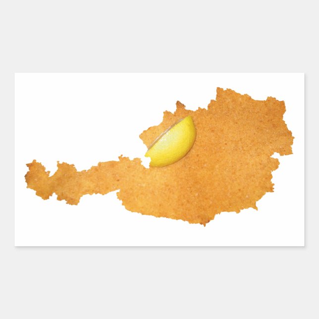 Viennese Schnitzel - Map Of Austria Rectangular Sticker (Front)