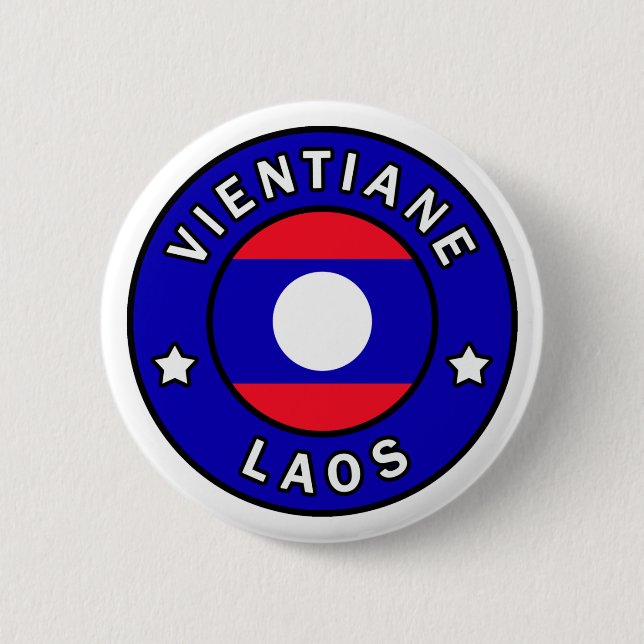 Vientiane Laos 6 Cm Round Badge (Front)