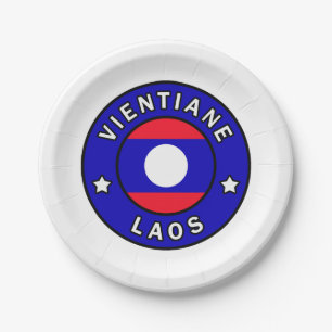 Vientiane Laos Paper Plate