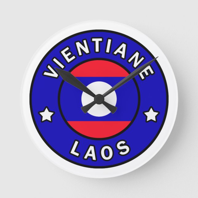 Vientiane Laos Round Clock (Front)