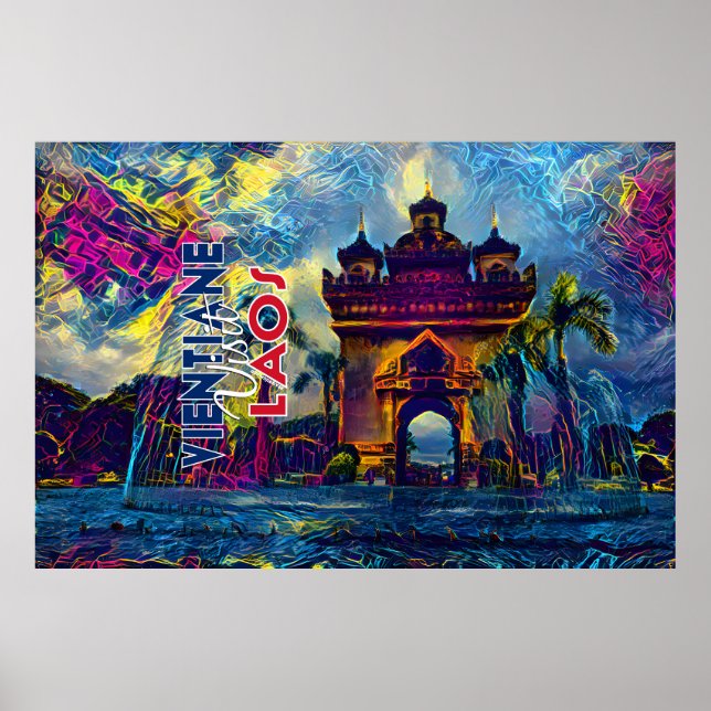 Vientiane, visit Laos Poster (Front)