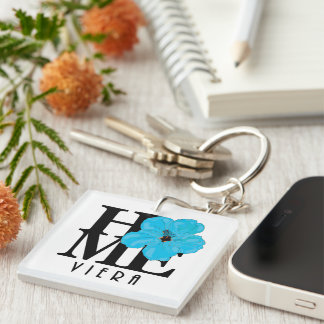Viera HOME Blue Hibiscus  Key Ring