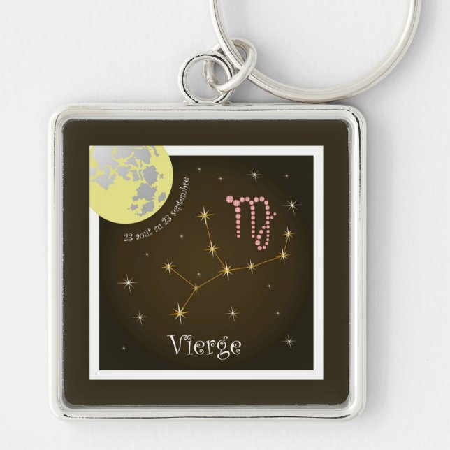 Vierge 23 août au 23 septembre Schlüsselanhänger Key Ring (Front)