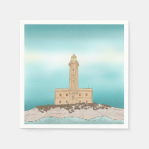 Vieste Lighthouse Italy Napkin