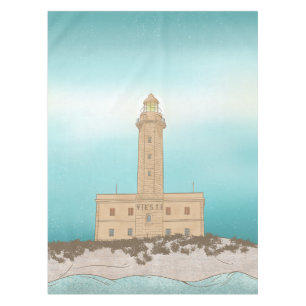 Vieste Lighthouse Italy Tablecloth