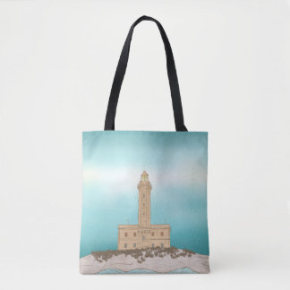 Vieste Lighthouse Italy Tote Bag