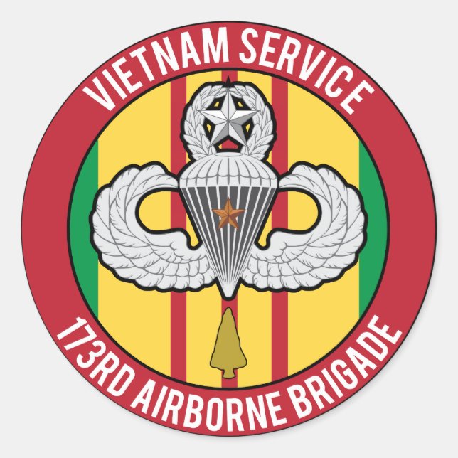Vietnam 173rd Airborne Master Classic Round Sticker (Front)