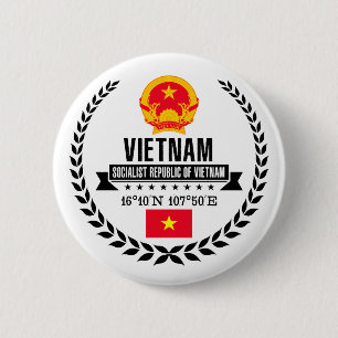 Vietnam 6 Cm Round Badge