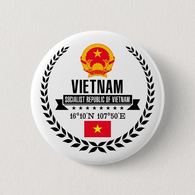 Vietnam 6 Cm Round Badge (Front)