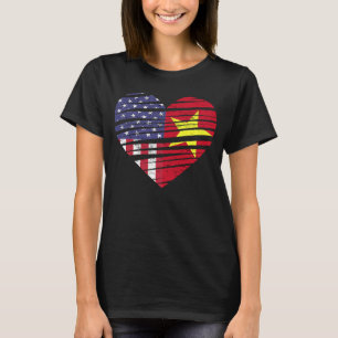 Vietnam American Grown Heart USA Patriot Heritage T-Shirt