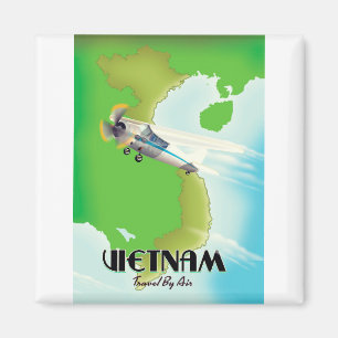 Vietnam by Air vacation print. Magnet