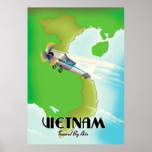 Vietnam by Air vacation print. Poster