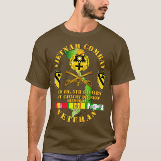 Vietnam Combat Cavalry Veteran w 2nd Bn 5th Cav DU T-Shirt