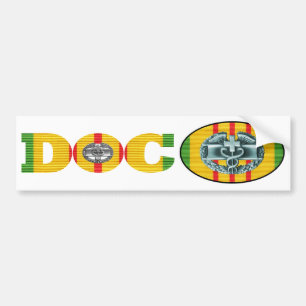 Vietnam Combat Medic Doc Sticker Pair