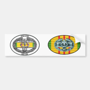 Vietnam Combat Medical Badge Sticker Pair
