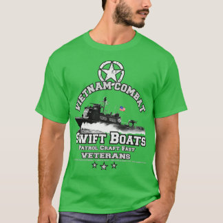 Vietnam Combat Veteran PCF Swift Boat T-Shirt