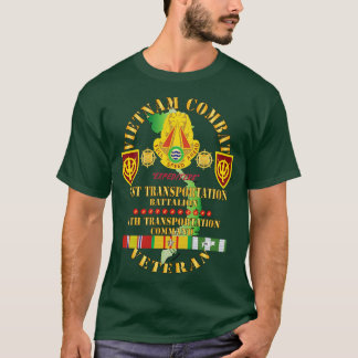 Vietnam Combat Veteran w 71st Transportation Bn 4t T-Shirt