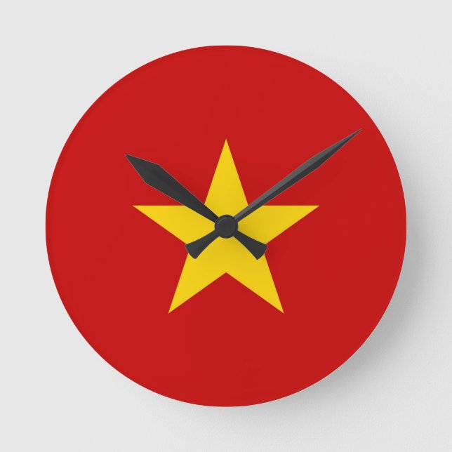 vietnam country flag clock (Front)
